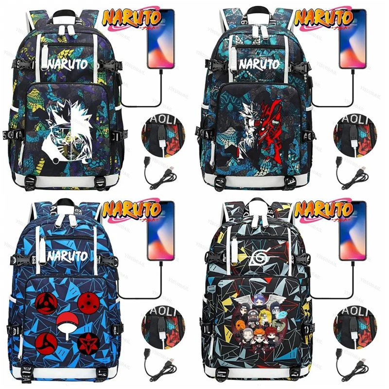 春野さくらナップザクうずまき忍者テーマバックパック-usb-モチラデビアジェ子供のための研究文具アニメフィギュアリュックサック