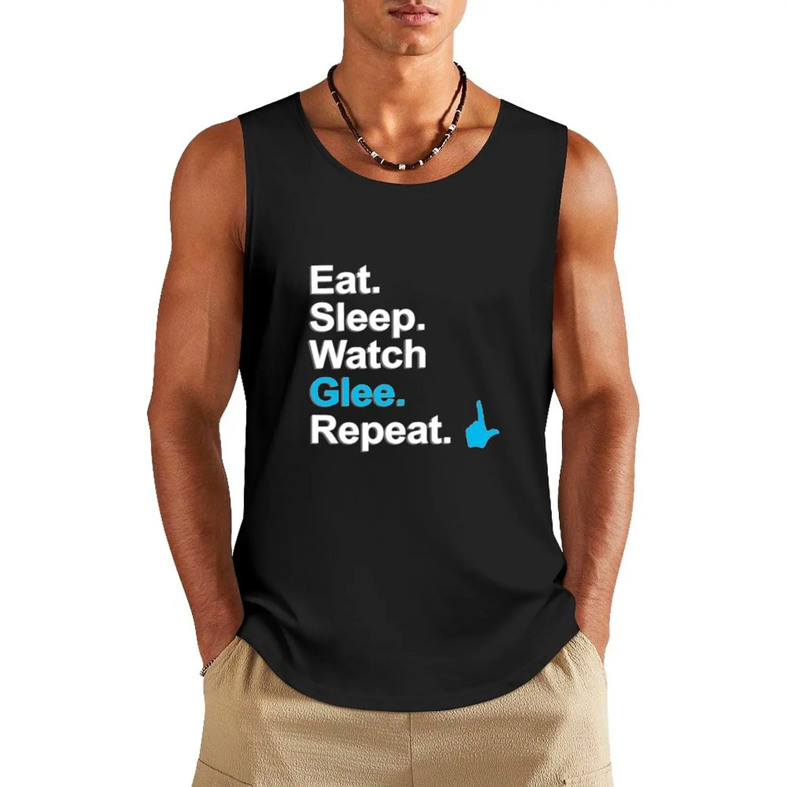 

Eat, Sleep, Watch Glee, Repeat {FULL} Tank Top Man summer clothes t-shirts man gym t-shirts man men clothes