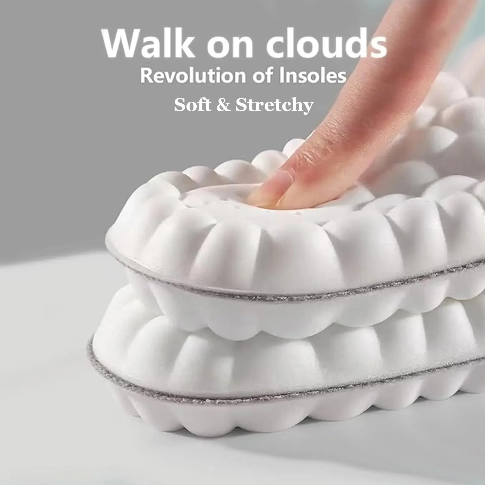 4D Cloud Technology Insole Super Soft Comfort Insoles | U-Shape Memory Foam Insoles, 4D Cloud Insole for Women Men Shock-Absorbi image 5