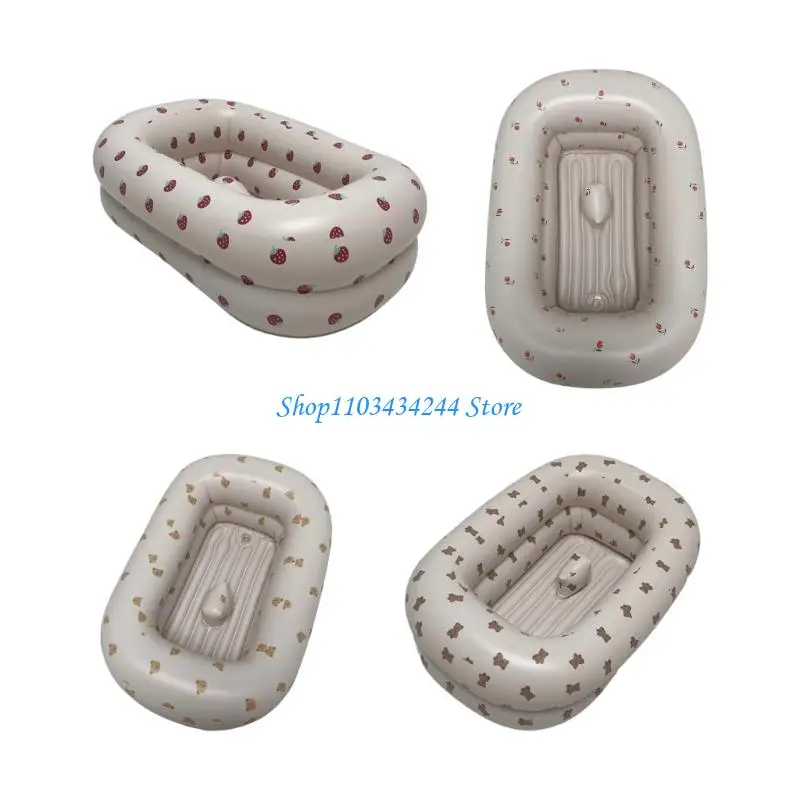 

Kids Inflatable Pool Bathtub Compact Size Design Safe PVC Bath Solution Daily