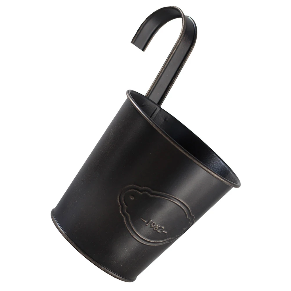 1 szt. Retro Metalowa Donica Wisząca na Ścianę, Ogrodowa, na Balkon, na Zewnątrz, Wiadro na Rośliny, Vintage Donica na Ogrodzenie