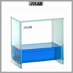 TLC Developing Tank Lab Double Developing Chamber Heavy-duty Molded Solvent Glass Staining Chamber Dimension(L*H) 100*100mm