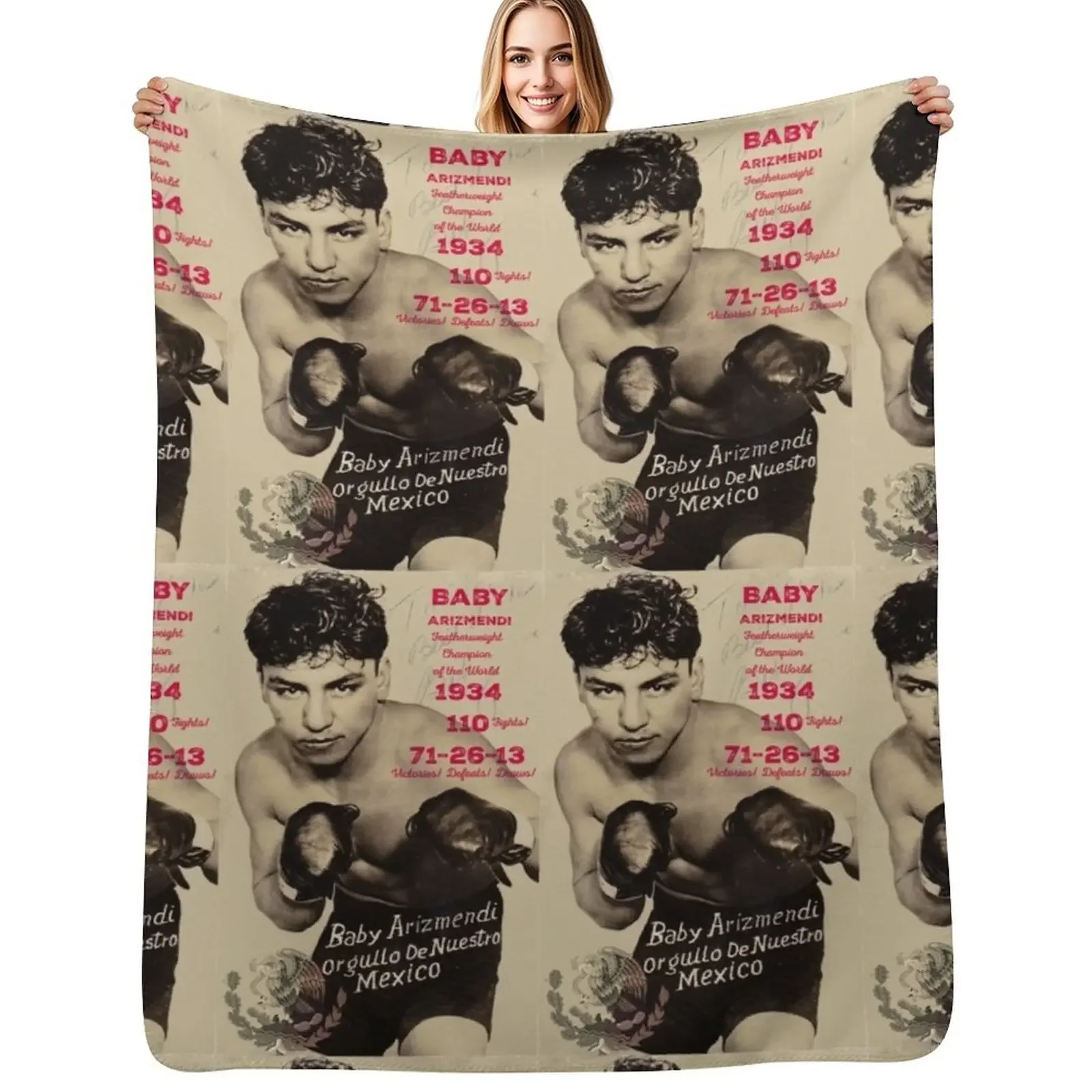 Boxing & Boxers: Mexican Featherweight Champion Throw Blanket Single christmas gifts Plush for babies Blankets
