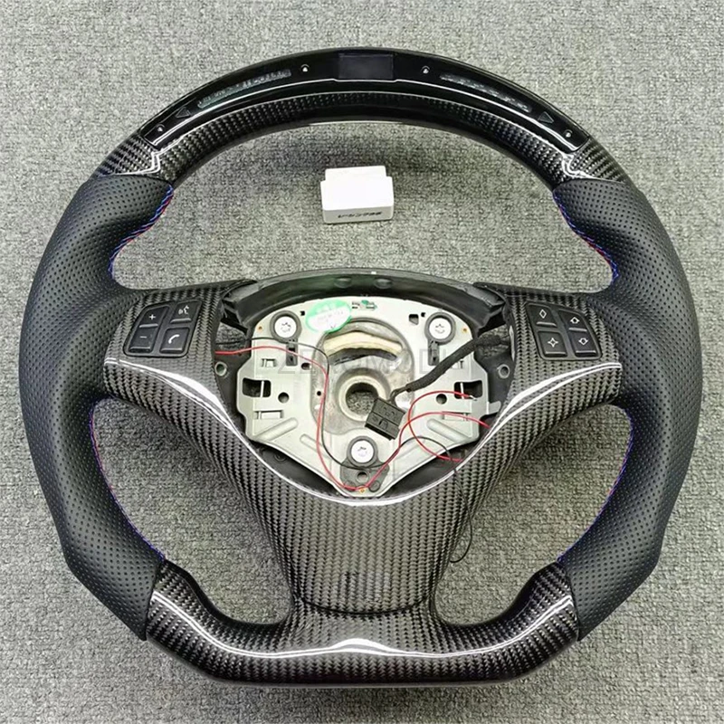 

Car Carbon Fiber Steering Wheel For BMW 3 E90 E92 E93 Leather Steering Wheel