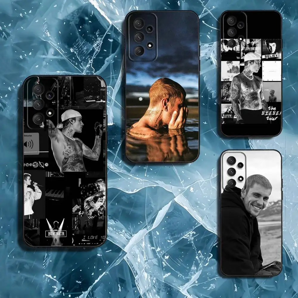 

S-SWAG II J-JustinS Bieber Phone Case For Samsung Galaxy A13,A21s,A22,A31,A32,A52,A53,A71,A80,Soft Black Shell