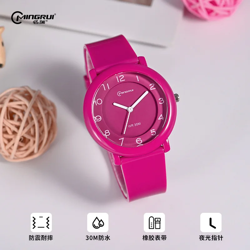 Children's Brand Quartz Watch Silica Gel Strap Simple Daisy Dial Luminous Pointer Boy's Watch Girl's Leisure Sports Watches
