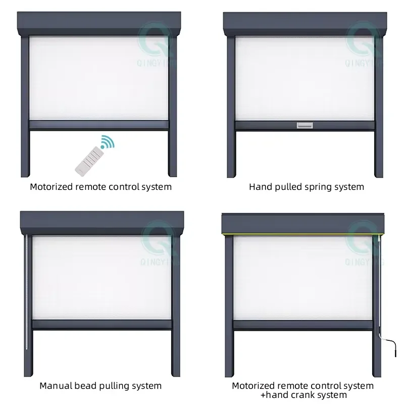 2026for Automatic Electric Zipper Track Blinds PVC Garden Windproof Tubular Motor Zipper Screen Outdoor Roller Blinds Shading