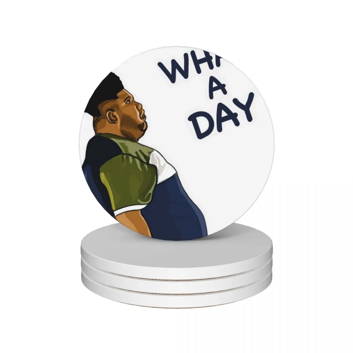 

WHAT A DAY Ceramic Coasters (Set of 4) personalize flower coffee Coasters