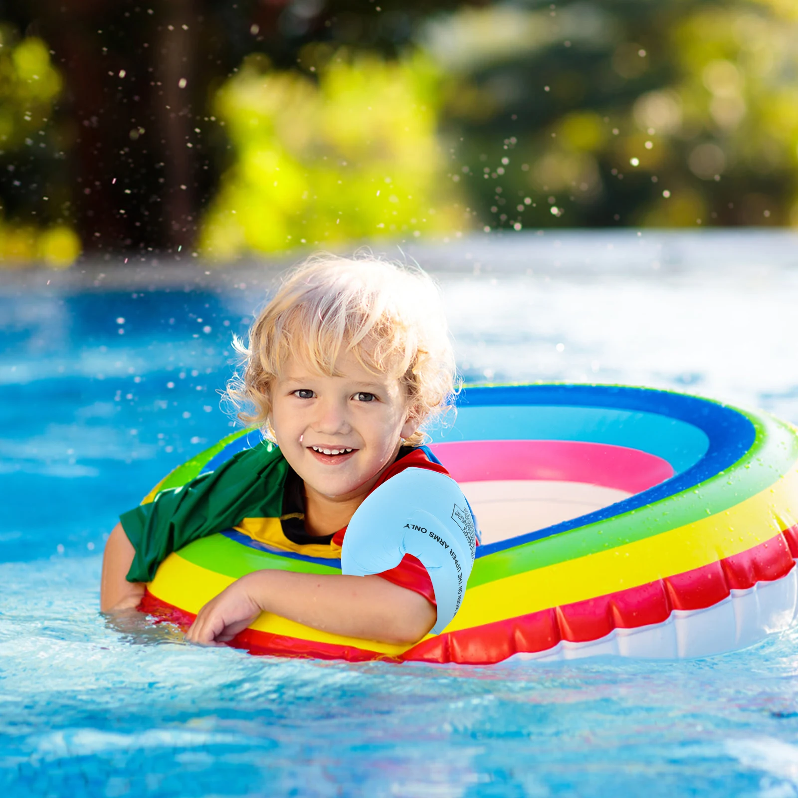 ذراع سباحة قابل للنفخ يطفو للبالغين، حمام سباحة آمن، شاطئ، تدريب على السباحة، خفيف الوزن وسريع