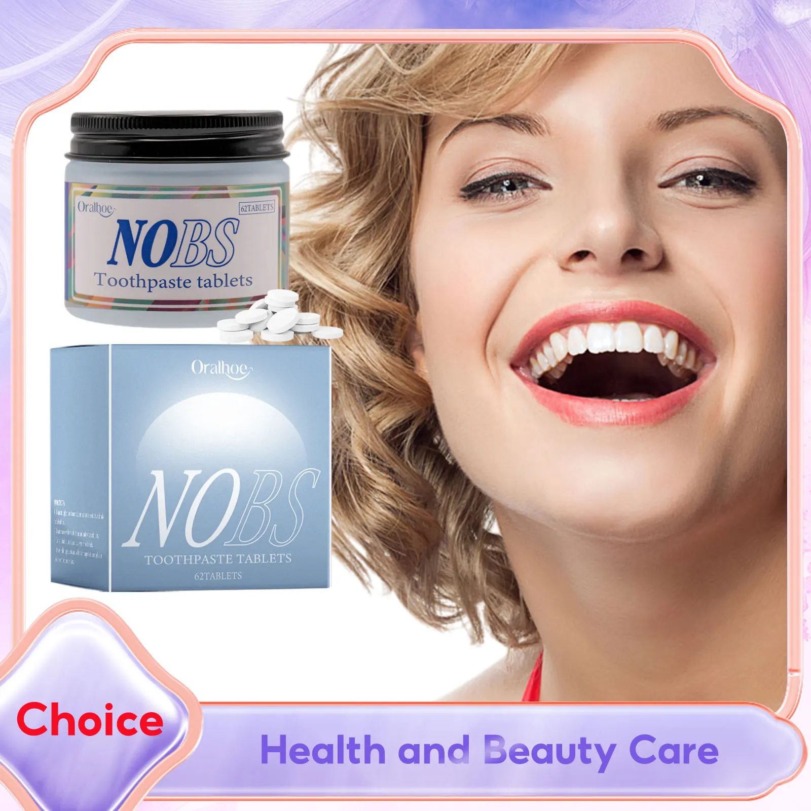 Toothpaste Tablets Natural Whitening Reduce Sensitivity Chewable Travel Mouthwash Tablets Protect Enamel Fresh Breath Oral Care