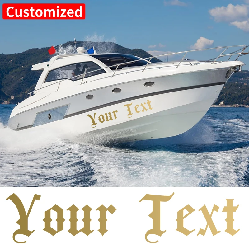 1 قطعة مخصص فقط النص قارب ملصقات مقاوم للماء لليخوت القوارب البخارية قوارب الكاياك سيارة ذاتية اللصق تعديل شارات الفينيل