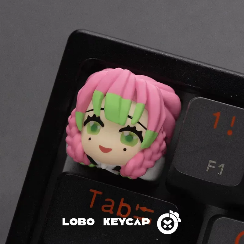 Demon Slayer 3d Resin Anime Keycap Kawaii Cartoon Cross Axis Esc Mechanical Keyboard Personalized Keycap Anime Fan Gift