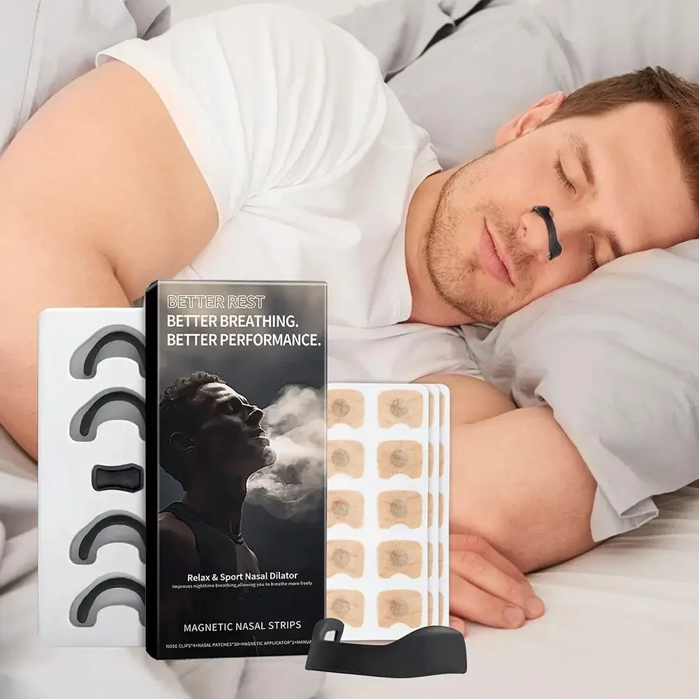 

Anti-snoring Nasal Dilator Set Improve Sleeping Reduce Nasal Congestion Magnetic Nasal Strips Nasal Breathing Dilators Kits ﻿
