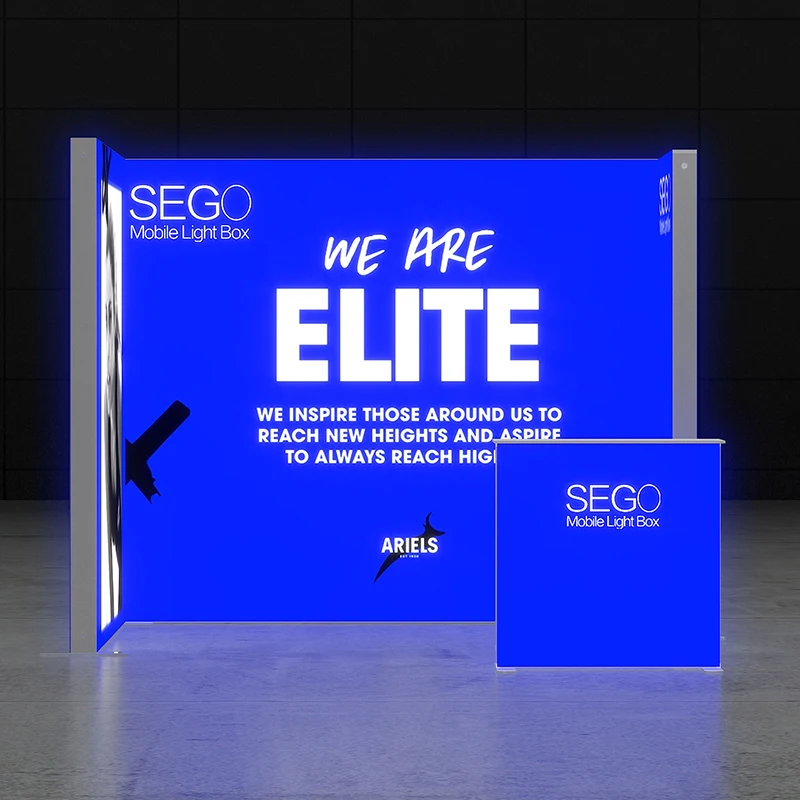 Beliebter kleiner Messe-Ausstellungsstand, über Aluminiumrahmen, schnell eingebaute Leuchtkästen, 10 x 10 Fuß Ausstellungsstand