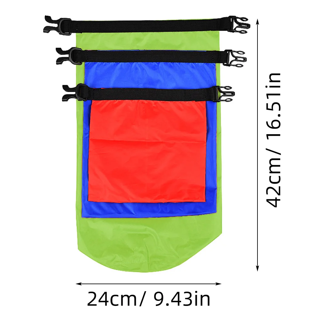 

3pcs 1.5L 3L 8L Waterproof Storage Bag For Swimming Bright Float Swim Buoy With Dry Compartment Portable Inflatable Safety Gear