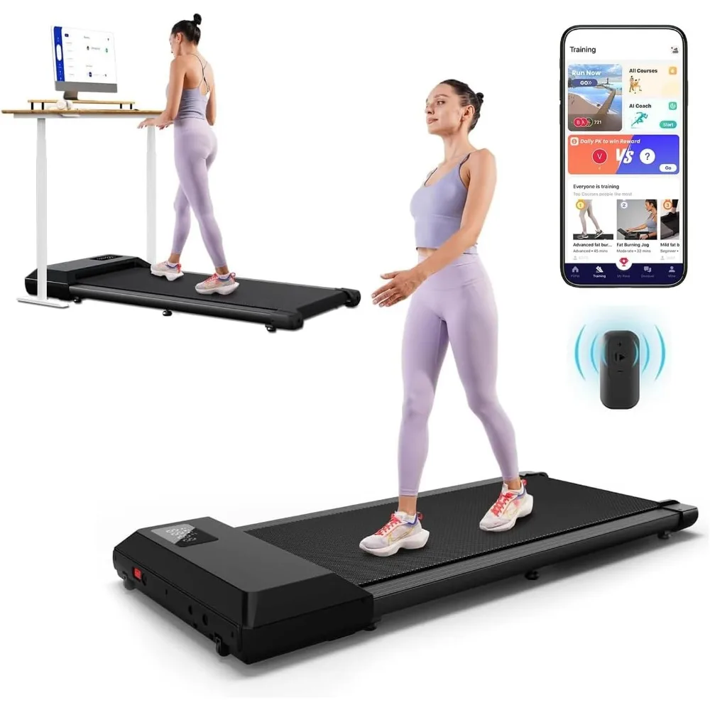 

Walking Pad 2 in 1 Under Desk Treadmill，2.5HP Low Noise Walking Pad Running Jogging Machine with Remote Control for Home Office