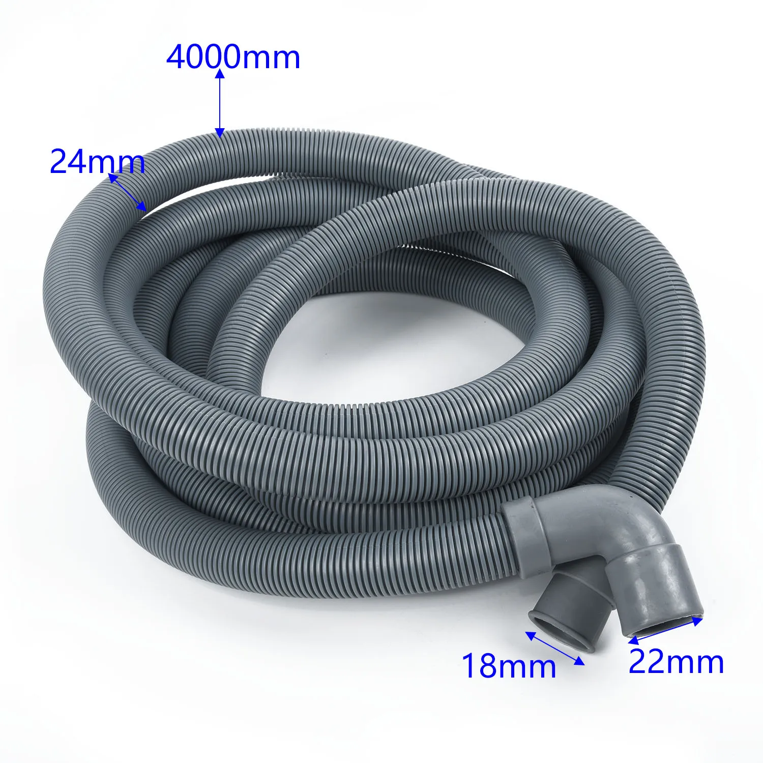 4 Metre High Quality Extra Long Drain Hose Waste Pipe For Washing Machine Dishwasher