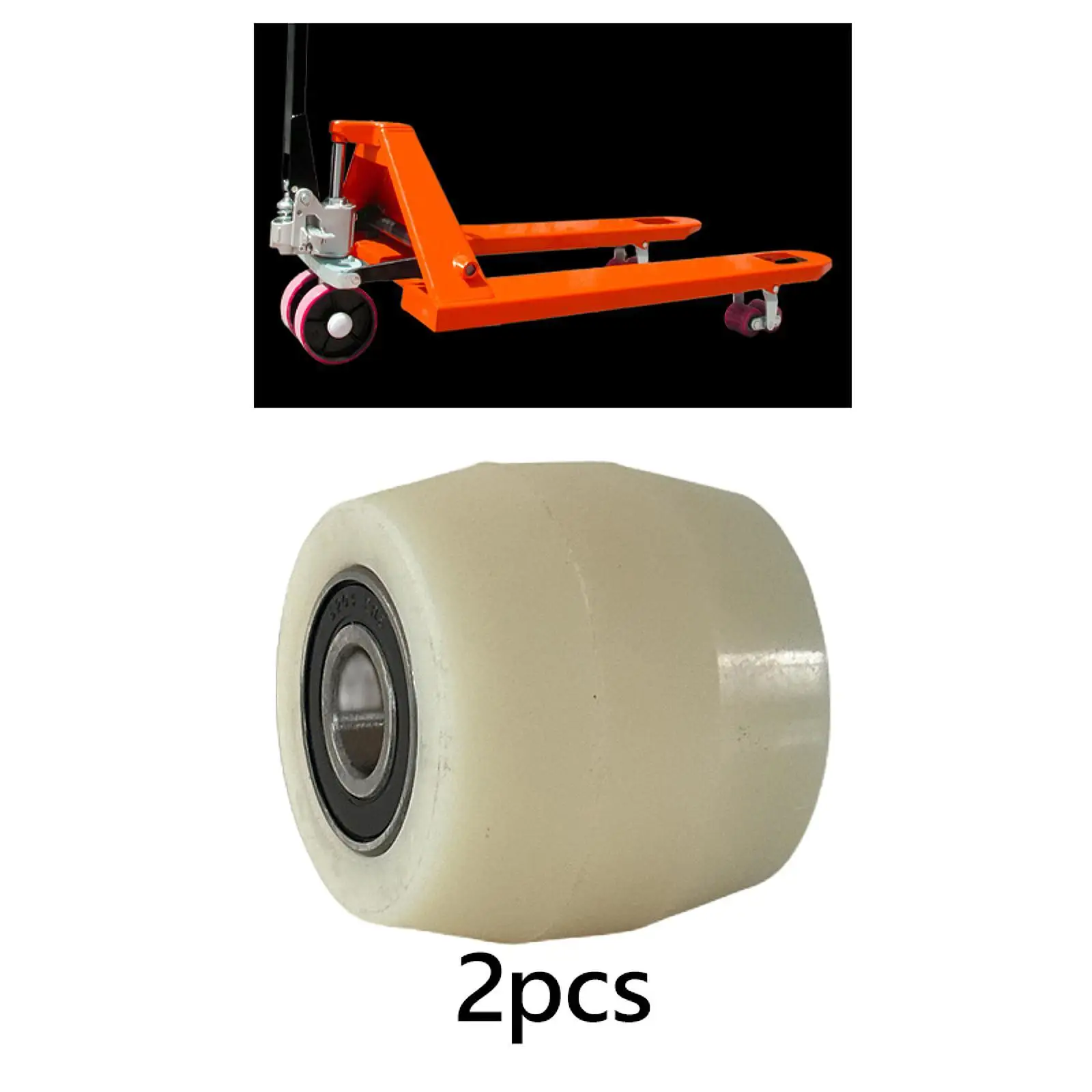 

Forklift Traction Wheel Nylon Roller Wheel with Bearings Durable Replacement for Warehouse Truck