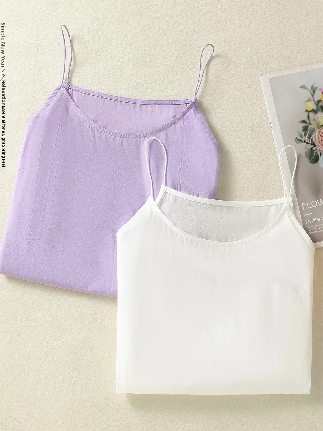 순면 여름 베이직 스몰 스트랩 여성 루즈핏 얇은 베스트 탑 슬림하고 아름다운 출퇴근룩 레귤러 길이
