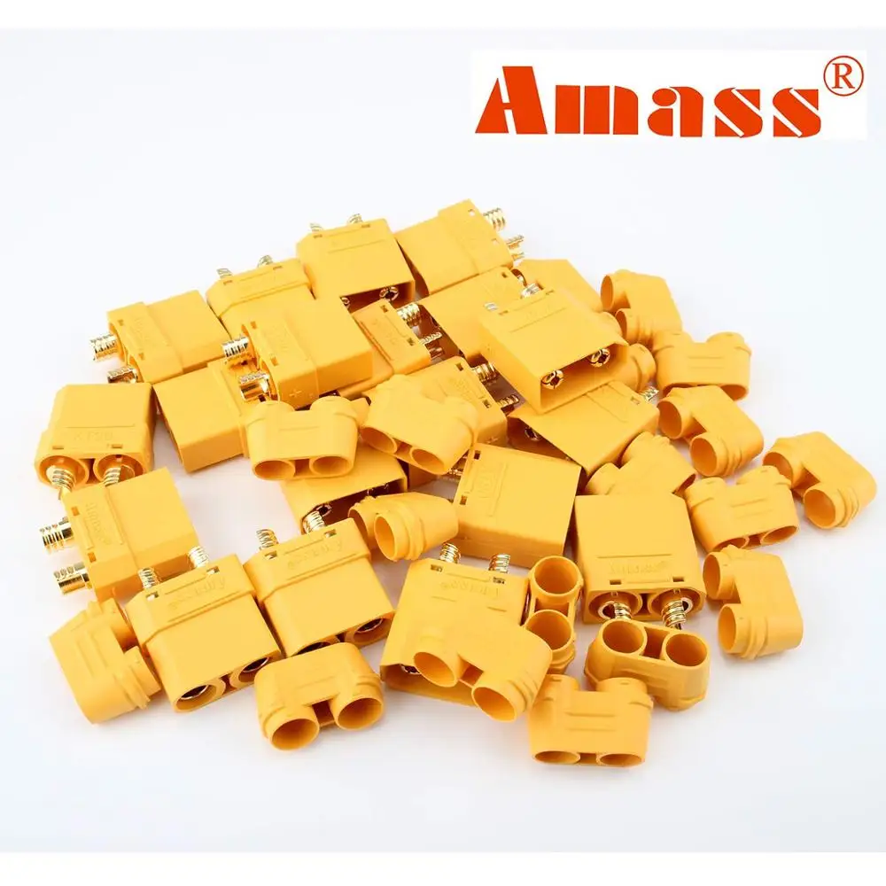 Amass 10 زوج XT90 رصاصة موصلات ذكر أنثى السلطة المقابس السلطة RC LV يبو بطارية المحرك