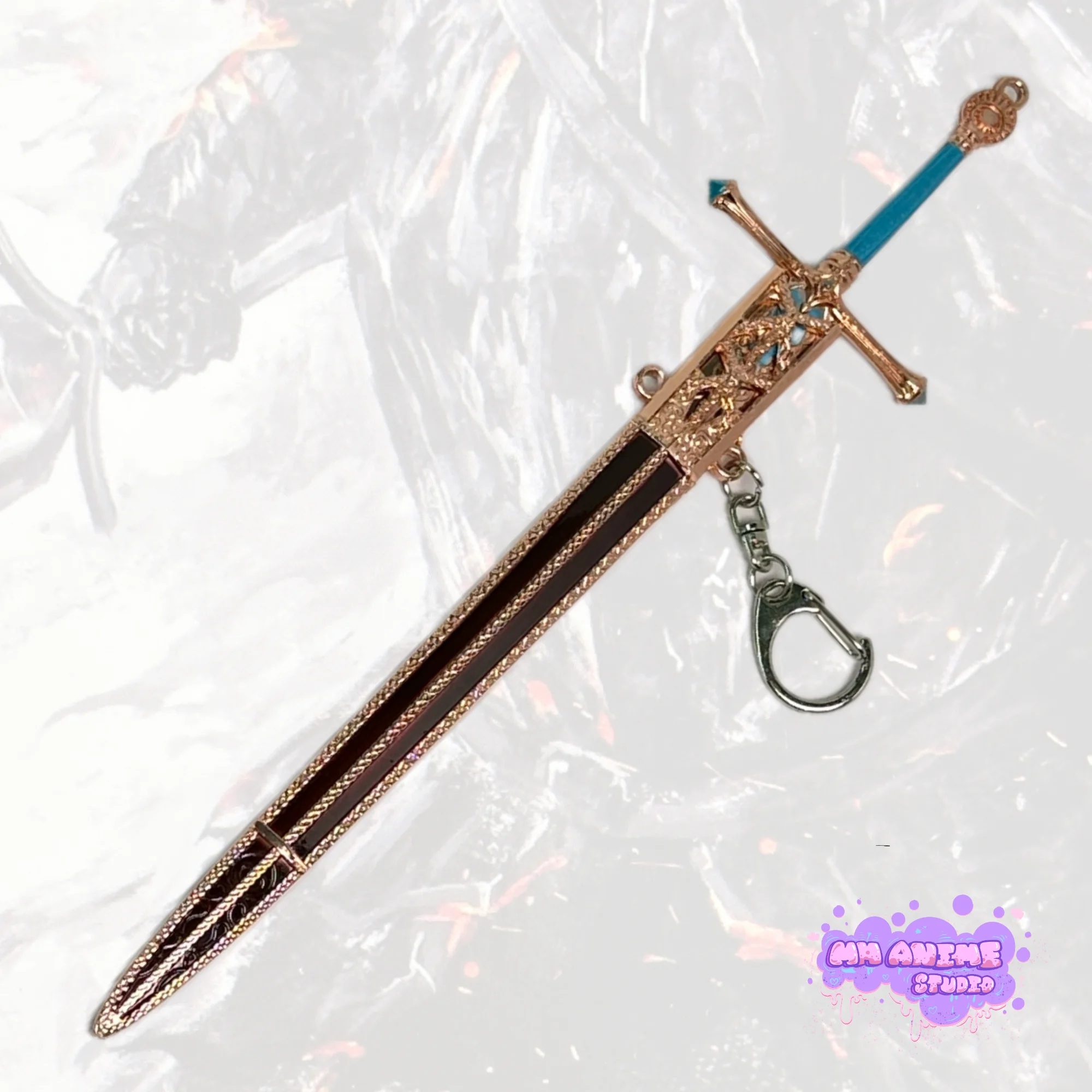 9.8인치 엘든 카리안 기사의 검 메탈 카타나 검 닌자 나이프 카타나 오리지널 사무라이 검 코스프레 액세서리 소품 장난감