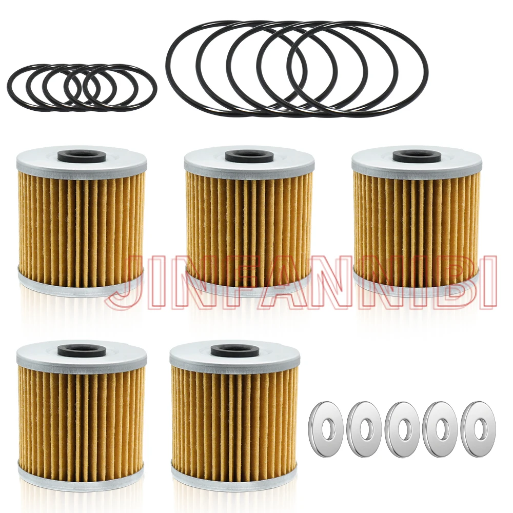 

5 шт. сменный комплект масляных фильтров для Kawasaki Bayou 300 KLF300B KLF300C 1989-2000 2001 2002 2003 2004