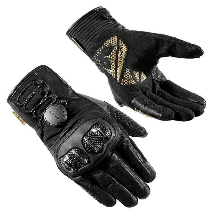 2021 Sheep Skin Gloves Five Fingers Fidl Lock  Motorcycle  