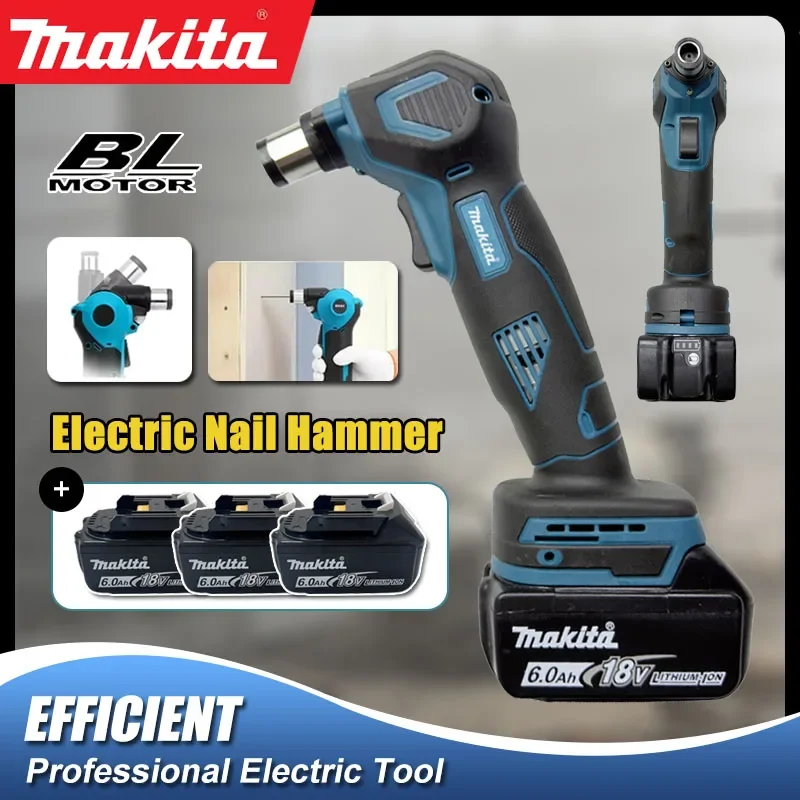 

Makita Cordless Auto Hammer Palm Nailer Electric Nail Hammer 19000 RPM Rechargeable Handheld Power Tool For 18V Battery