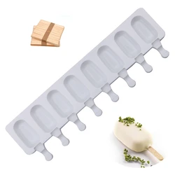 8 Hole Silicone Ice Cream Mold Magnum Silicone Mold DIY Fruit Juice Ice Pop Cube Maker Ice Tray Popsicle Mould Baking Accessorie
