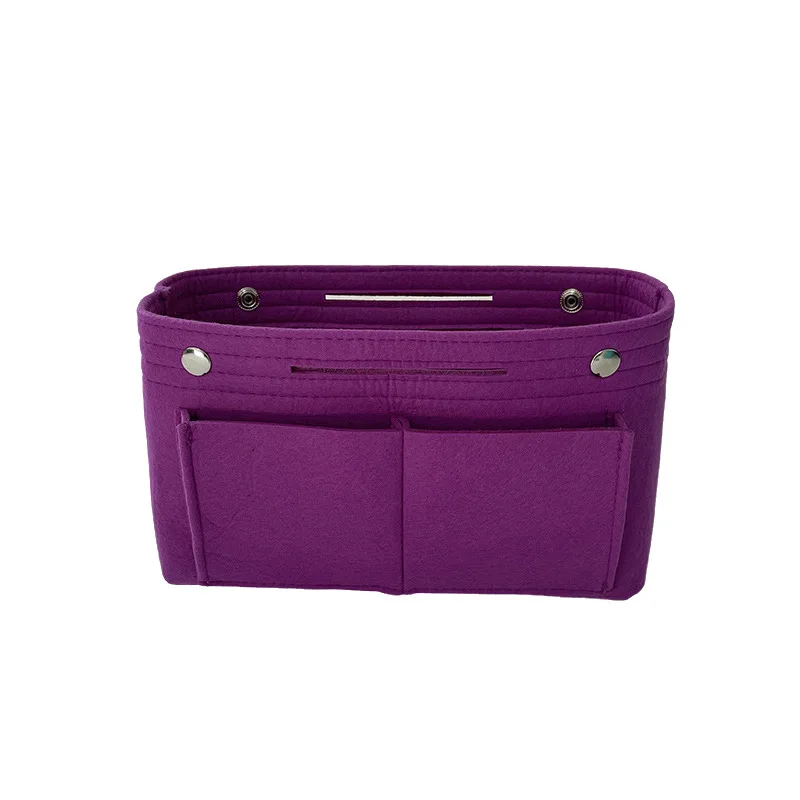 Bolsa de armazenamento de feltro, bolsa de cosméticos, bolsa de feltro de cosméticos de grande capacidade, bolsa de armazenamento multifuncional, bolsa de forro interno