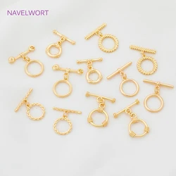 Wholesale 18K Gold Plated Round Toggle Clasps, Multiple Specifications OT Buckle For Beaded Jewelry End Connector DIY Fittings