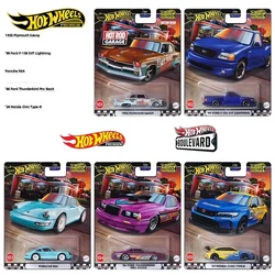 Hot Wheels-Presente Oficial Diecast Veículos Modelo para Meninos, Diecast, Honda Civic, Type R, Ford, Porsche, Plissan, 1:64, Boulevard