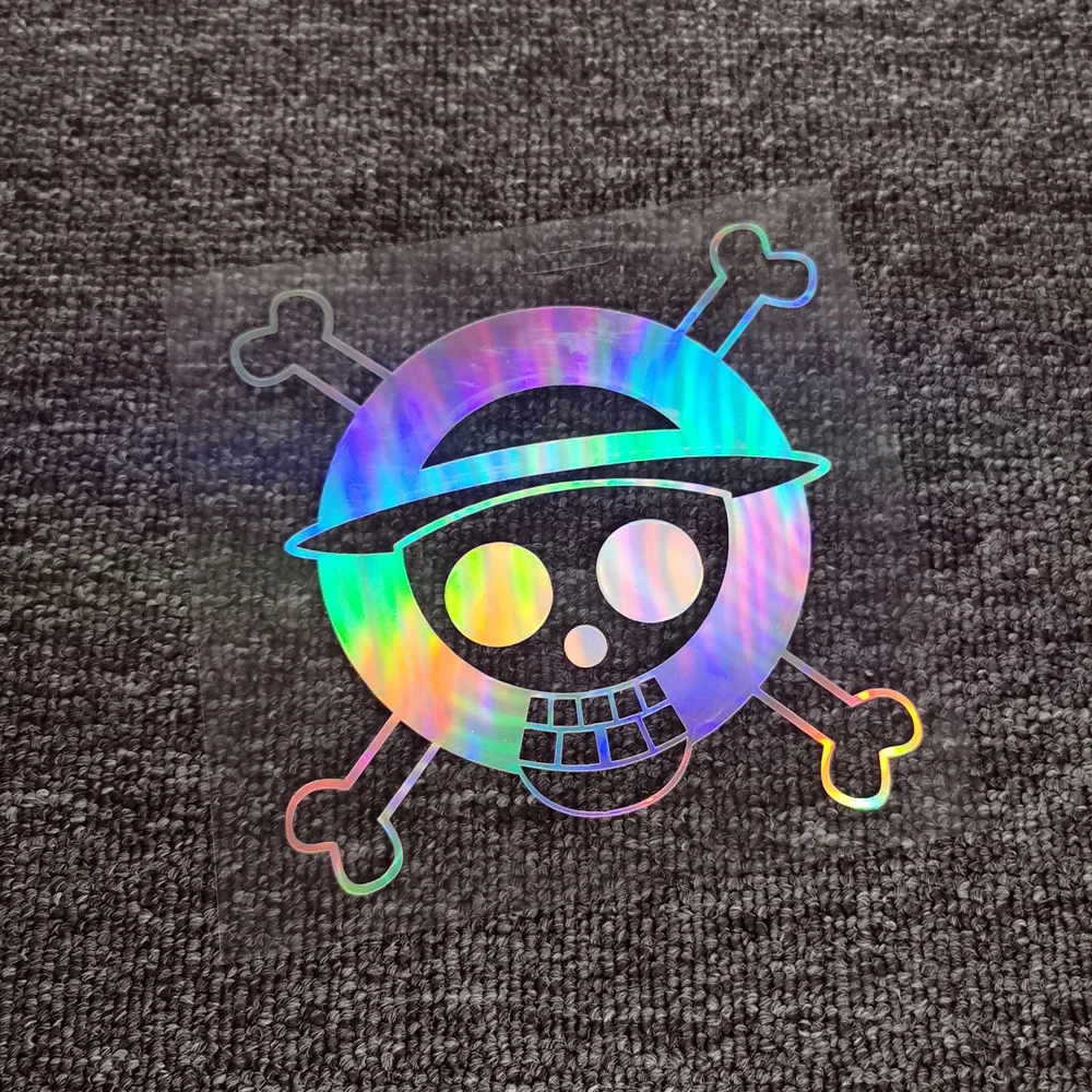 Luffy Pirates 애니메이션 자동차 스티커 연료 탱크 범퍼 트렁크 오토바이 노트북에 대한 재미있는 반사 데칼