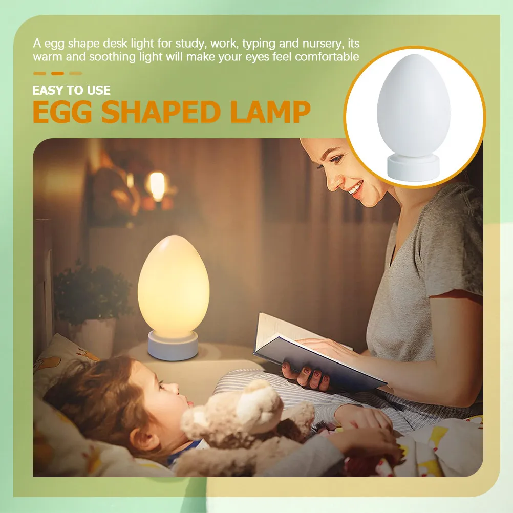 

Ночник в форме яйца, теплый белый свет, маленькая прикроватная лампа, настольная лампа для спальни, украшение для пасхальной вечеринки