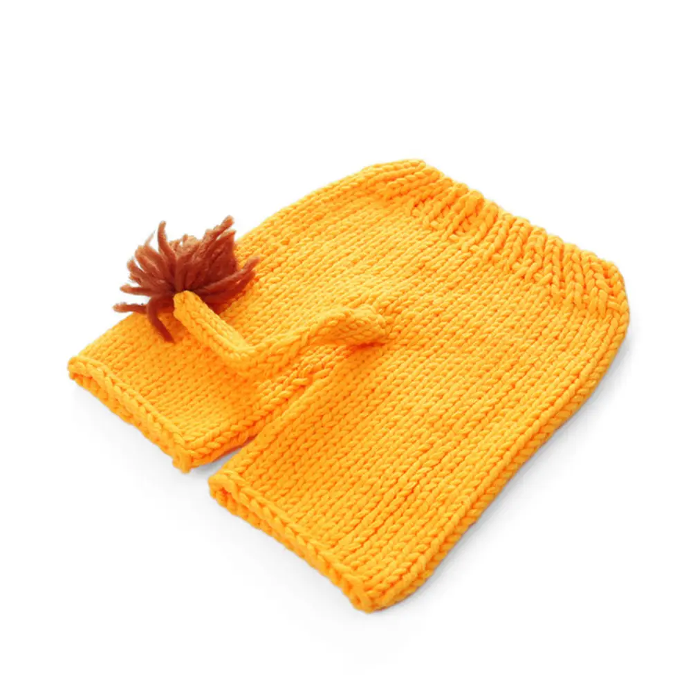 Costume Handmade Knit Orange Infant Photo Outfit Newborn Photoshoot Clothes Comfortable Baby Photo Props
