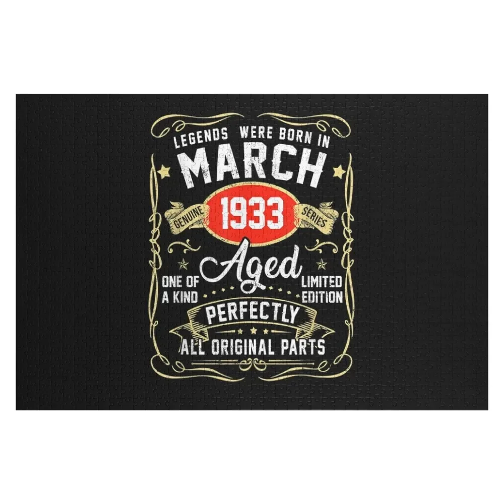 

Legends Were Born In March 1933 88th Birthday Gifts Jigsaw Puzzle Personalize Iq Custom Wooden Name Personalized Gifts Puzzle