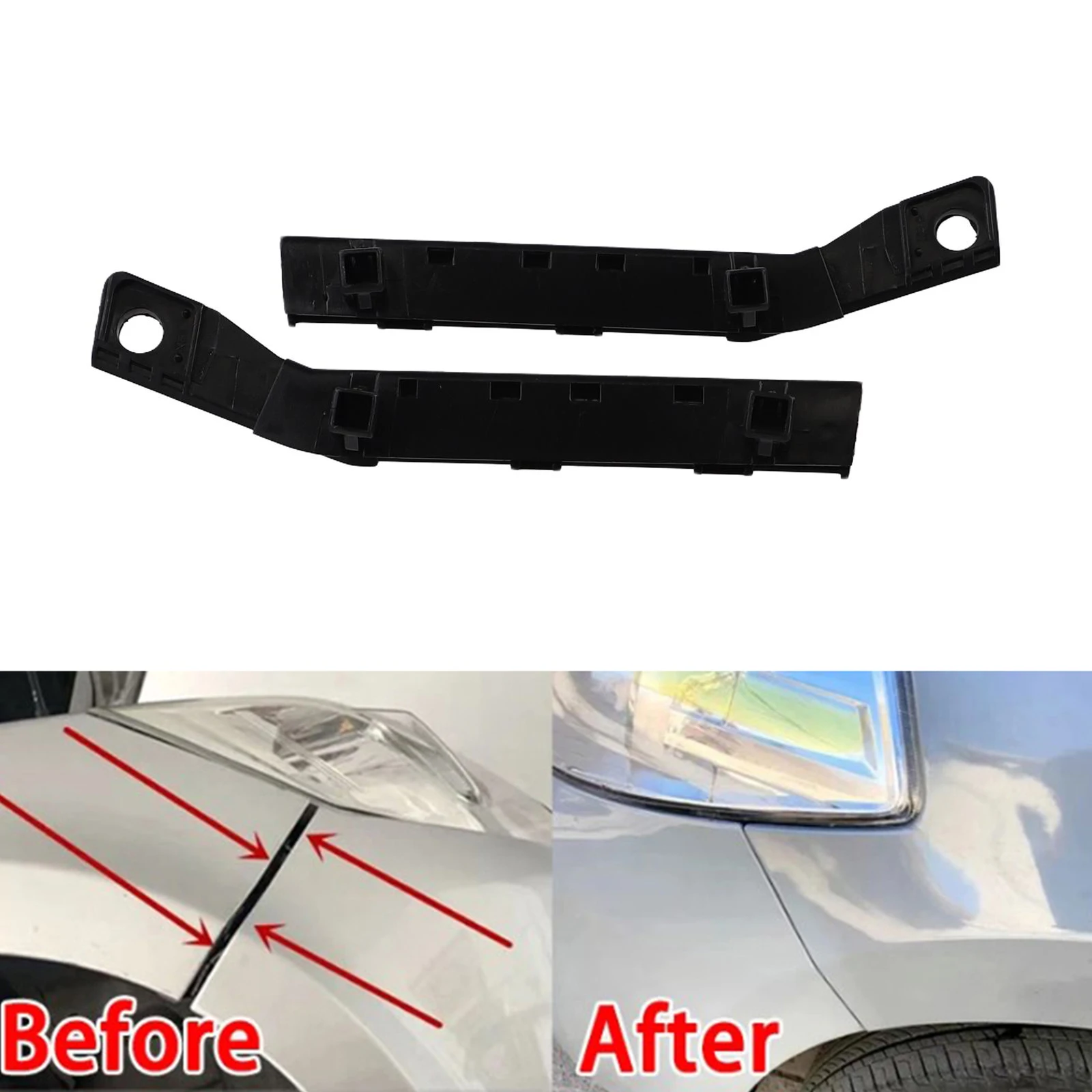 1 Pair Car Front Bumper Fixing Bracket Retainer Support Holder For Nissan For Tiida 2005-2010 62224-ED50A 62225-ED50A