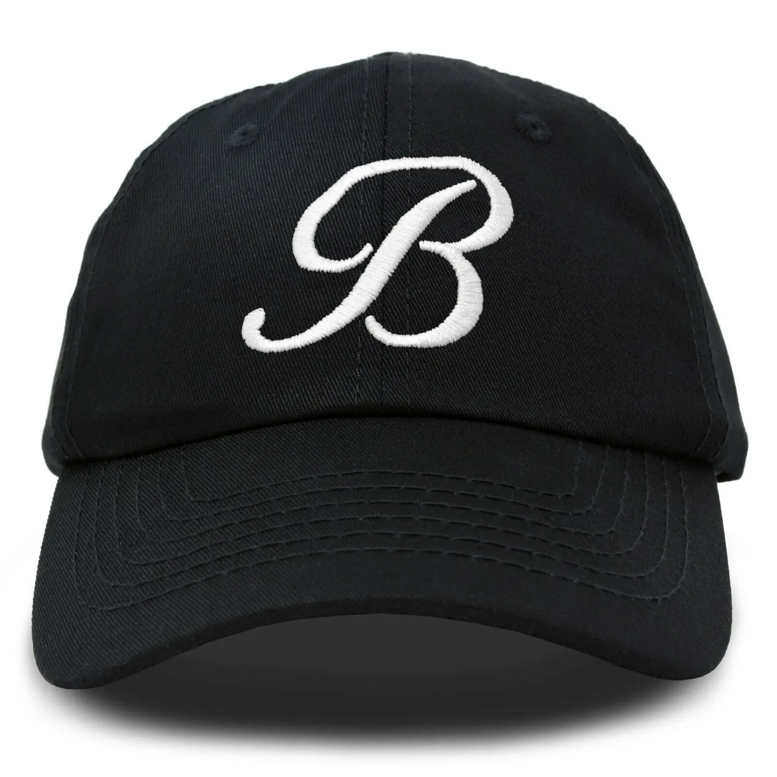 

Initial Hat Letter B Womens Baseball Cap Monogram Cursive