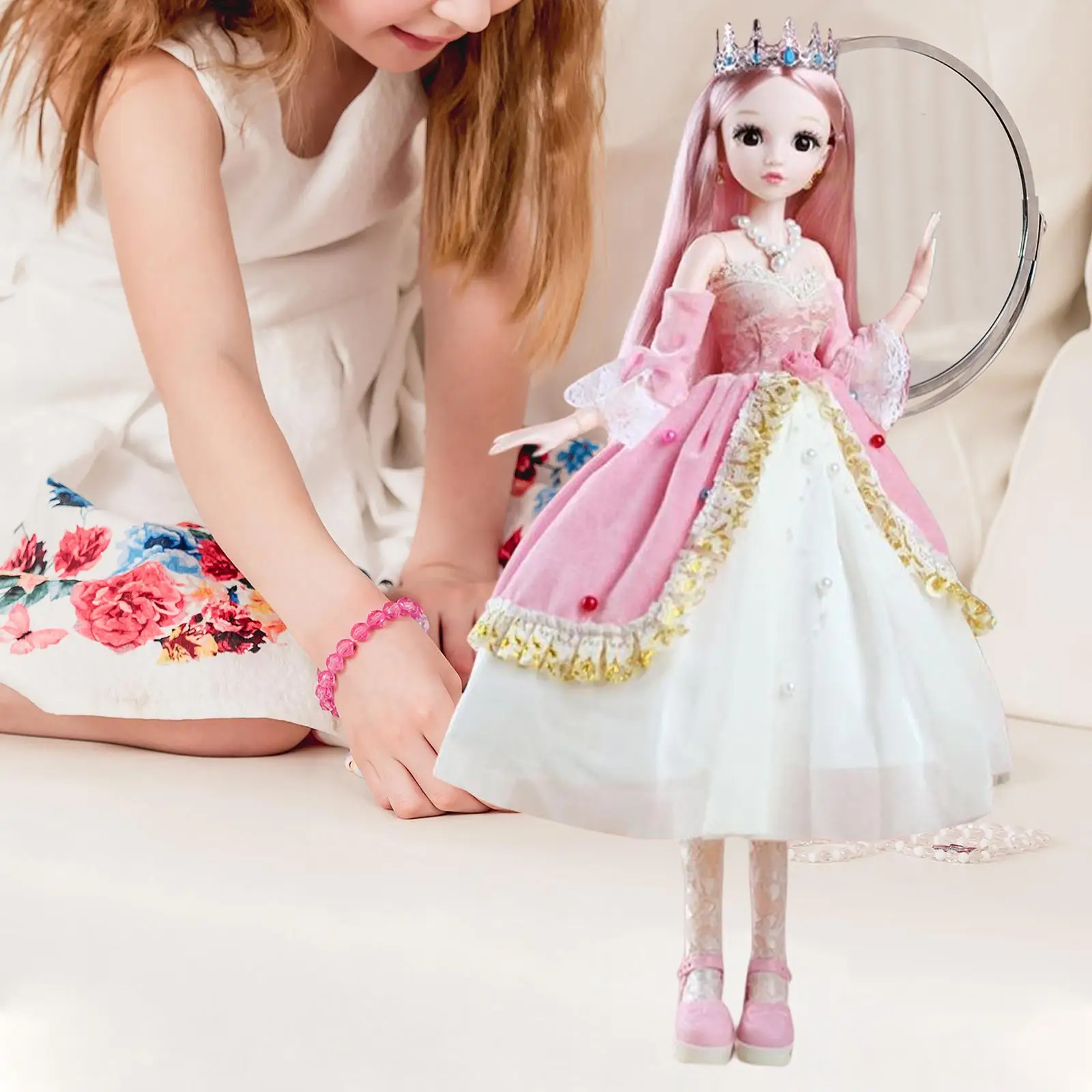 60cm Ball Jointed Doll DIY Toy Makeup Face Smooth Hair with Clothes and Accessories BJD Dolls for Kids Girl Kids Toys Best Gift