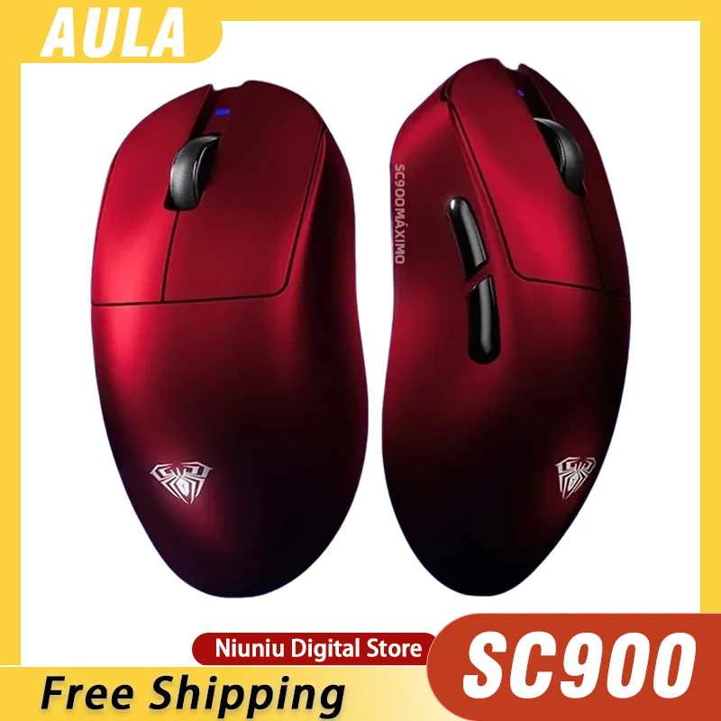 

Беспроводная мышь AULA SC900pro/MAX PAW3395, трехрежимная эргономичная легкая профессиональная игровая киберспортивная мышь, совместимая с TTC, подарок