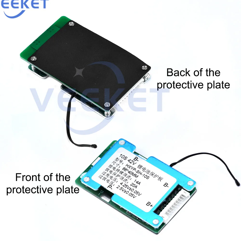 Diymore 42V 15A Li-Polymer Battery Protection Board BMS With Balancing Function Co-port/split Port Wiring Automatic Activation