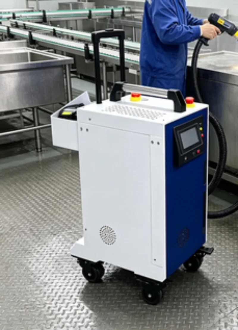 New 1000W CW Fiber Laser Cleaner Multi Material Rust Removal For Wood Stone Stainless Steel Aluminum Rubber