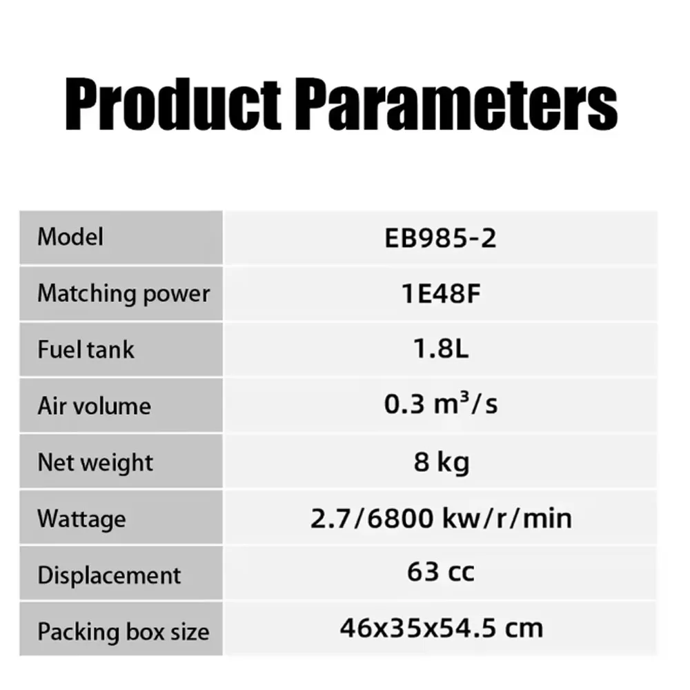 2-Stroke Gasoline Backpack Blower, High Power Leaf Blower, Snow Blower, Garden Dust & Leaf Cleaning Wind Fire Extinguisher Tool
