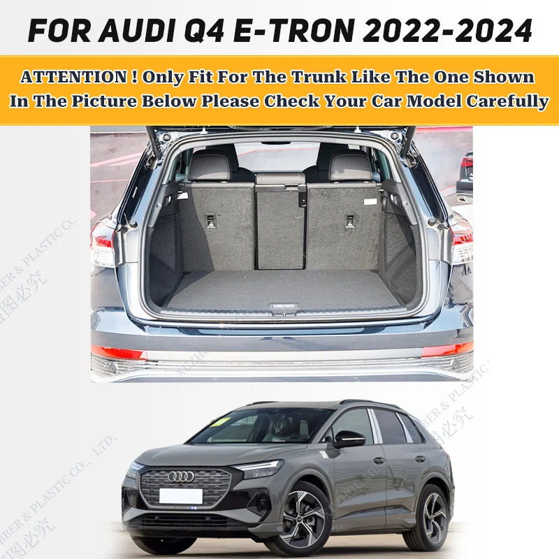 Car Floor Mats For Audi Q4 e-tron 2022 2023 2024 Full coverage Car Trunk Mat Cargo Liner Carpet Car  Interior Accessories