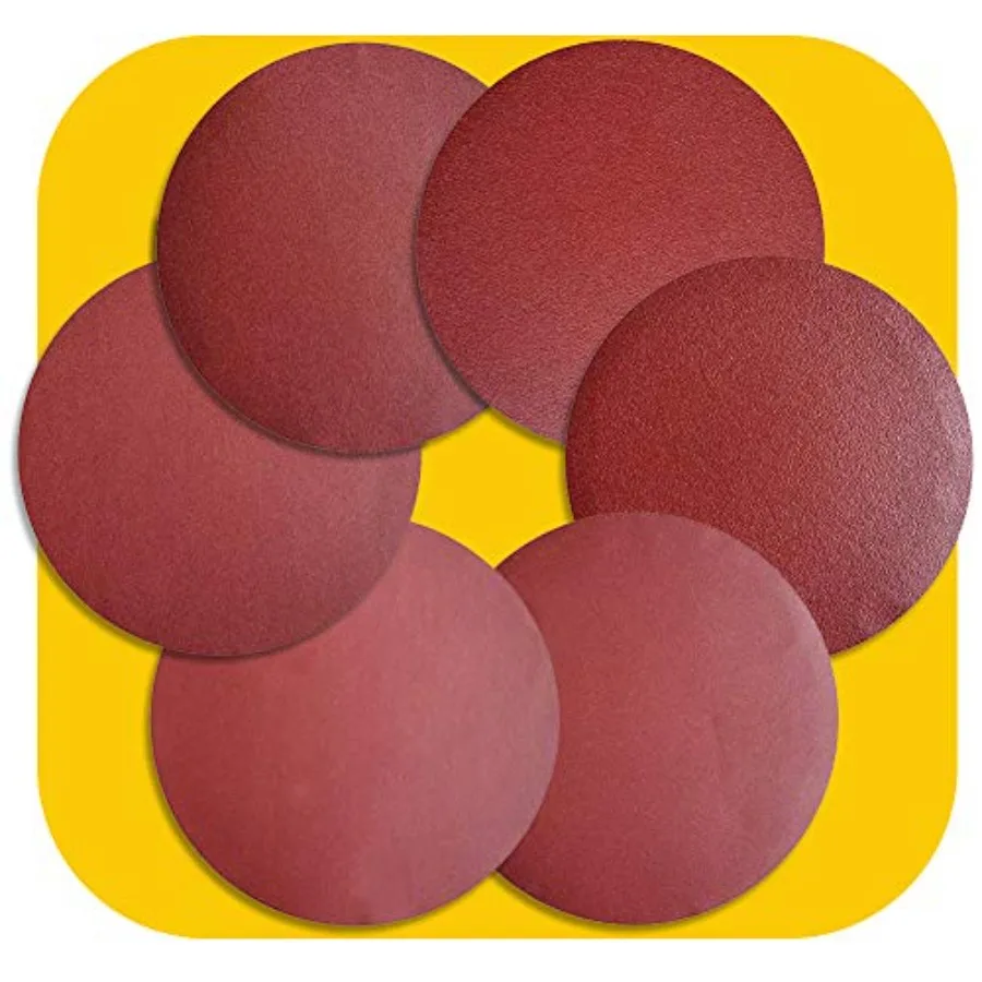 

0 PCS NO-Hole PSA Aluminum Oxide Sanding Disc, Self Stick Each of 0 0 10 240 400 Grit Brown