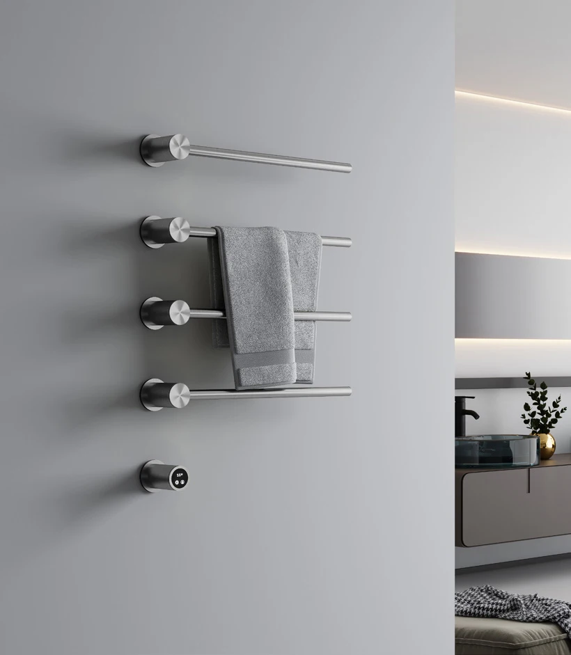 

Factory SUN-ESSD01 Custom Bathroom Drying Rack Wall Mounted Heated Towel Rail Electric Towel Warmer