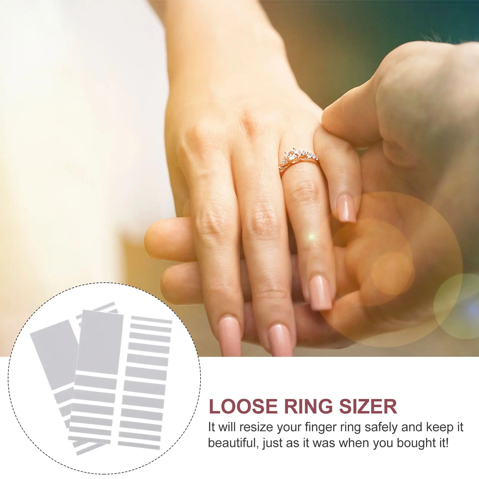 

2pcs Memory Ring Size Adjuster Fixer Tool For Loose Oversized Rings Jewelry Guard Spacer Tightener Sizer Reducer Finger