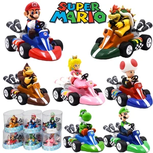 Super Mario Menarik Kembali Mobil Hijau Yoshi Donkey Kong Bowser Luigi Toad Princess Peach Mainan Figur Aksi Boneka Permainan Anime Hadiah Anak 6 angka bowser penjualan terbaik - №