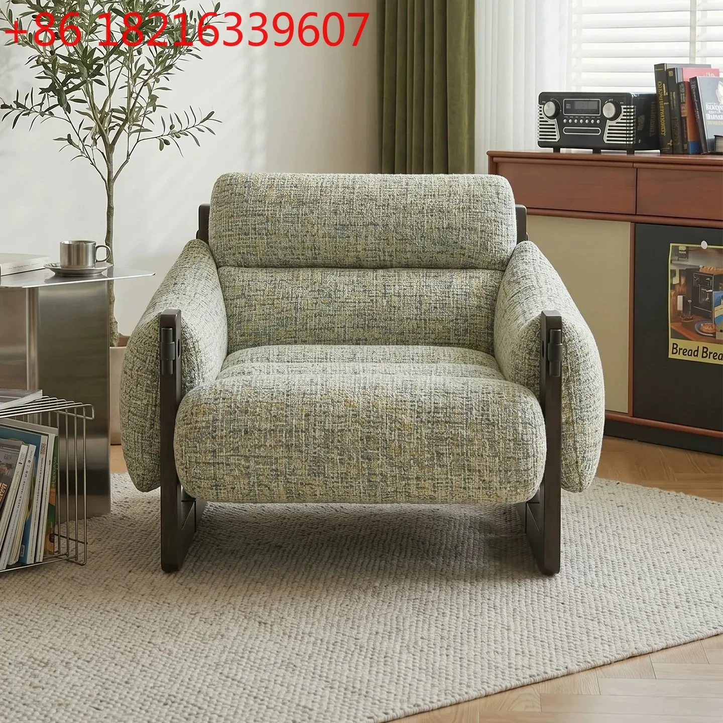 YAO medieval style simple Jersey chair light luxury colorful fabric sofa chair living room bed and breakfast comfortable