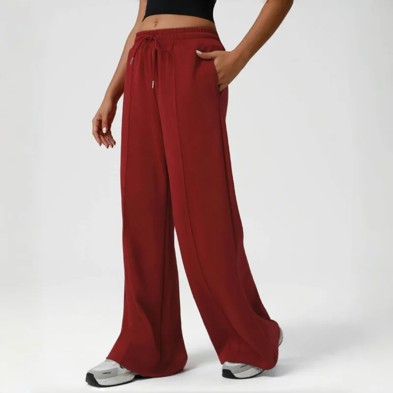 

Women's Yoga Pants with High Waist Fashionable and Versatile Loose and Wide Leg Pants Outdoor Sports Running and Fitness Pants